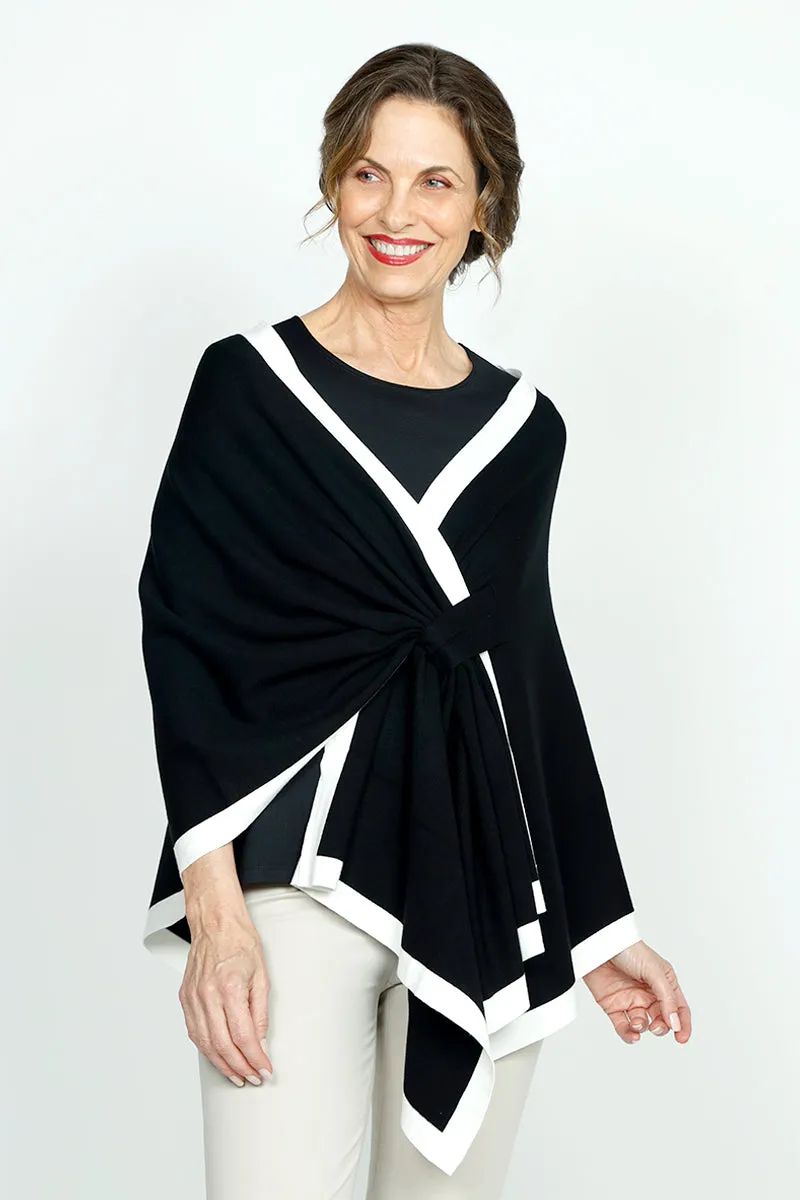 J'envie Contrast Stripe Lux Knit Wrap