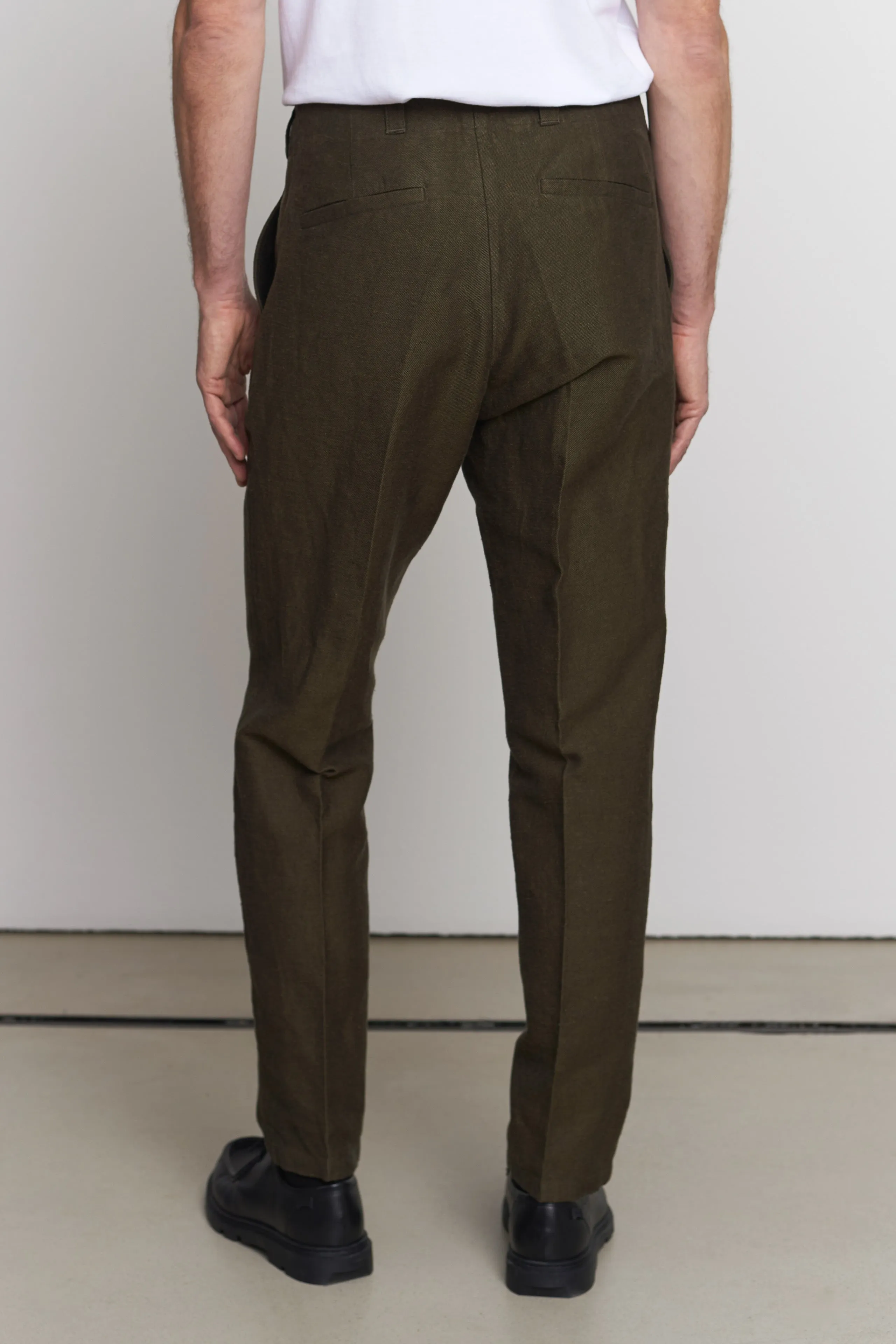 JOSTHA trousers winter linen olive