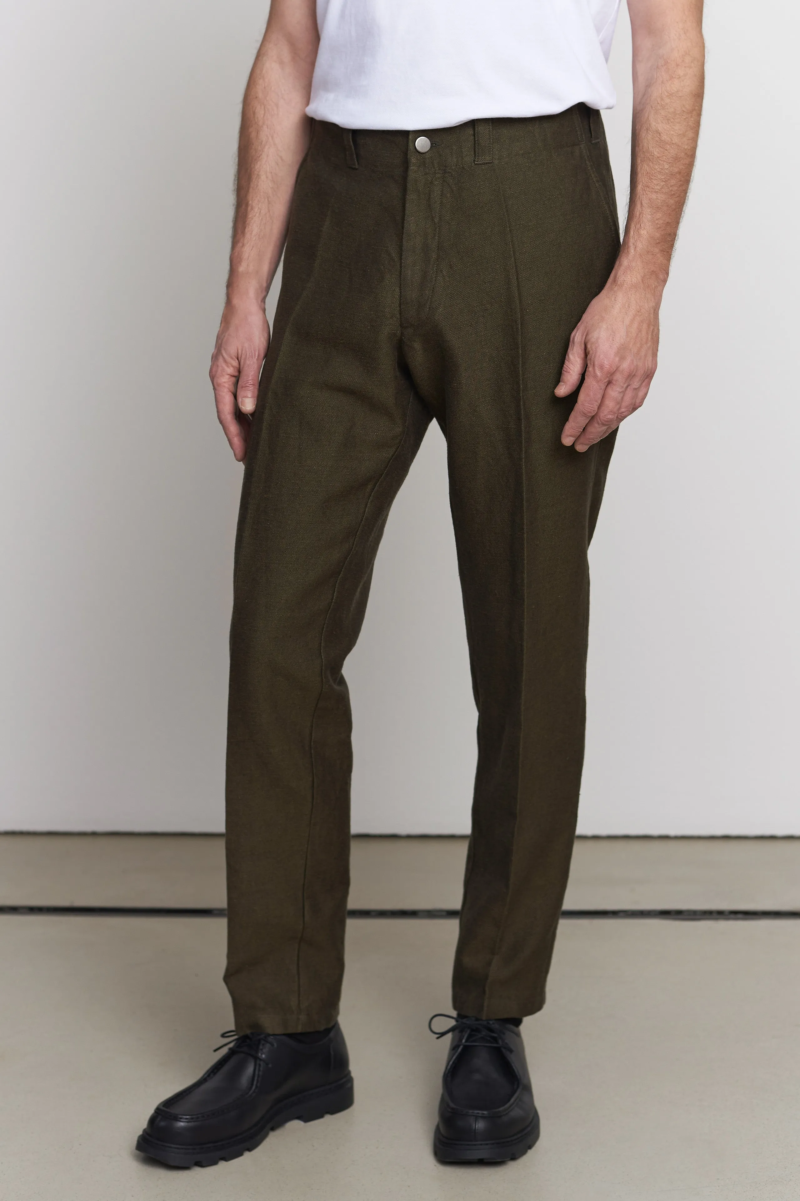 JOSTHA trousers winter linen olive