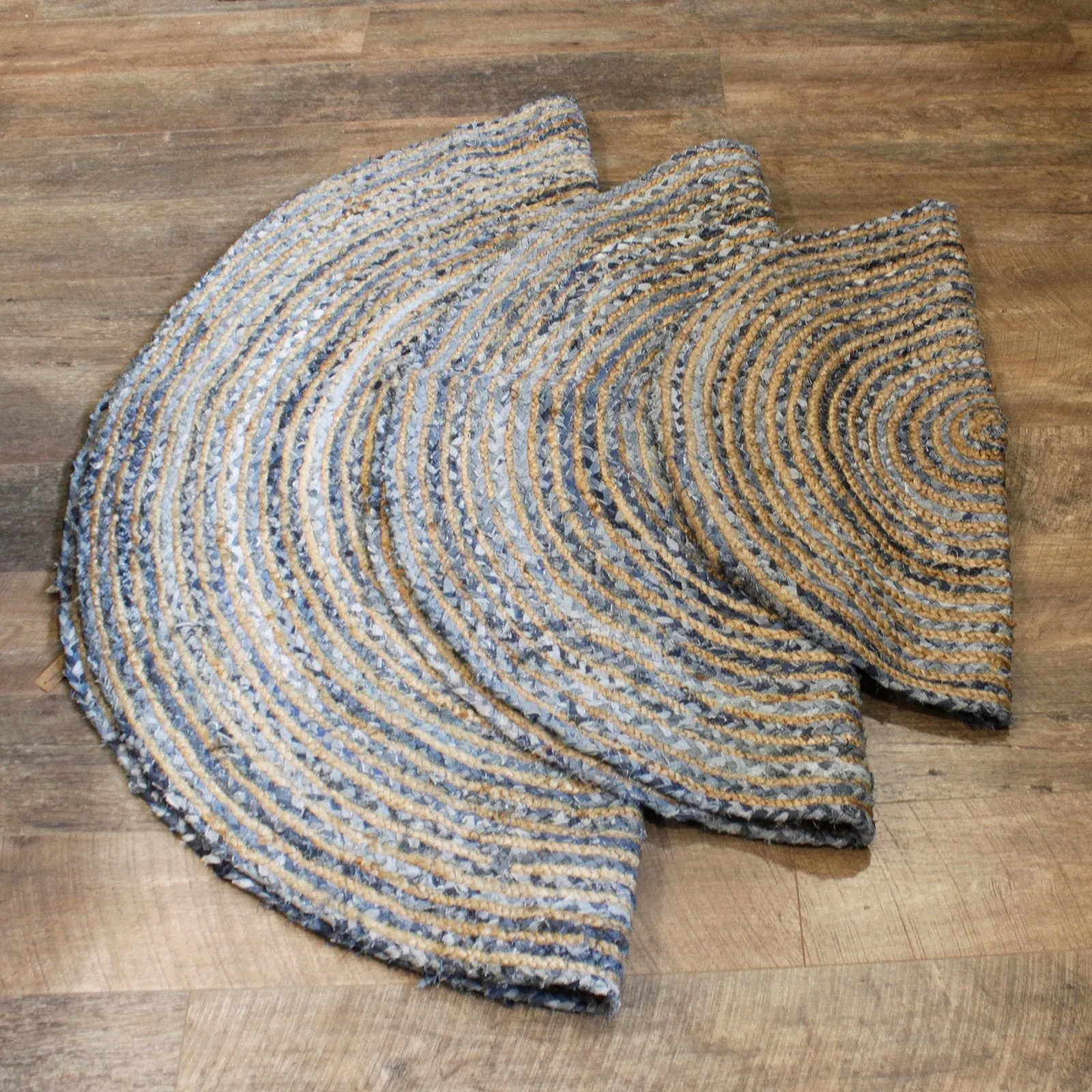 Jute & Recycled Denim Rug - Choice of 3 Sizes