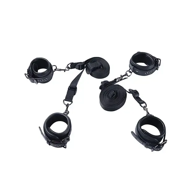 Kinky Play Box Luxury Bondage Bed Restraint Kit - Black