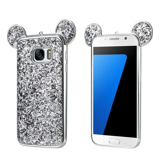 KISSCASE Phone Cases For iPhone 5 5s 6 6s 6 Plus 7 7 Plus Fashion 3D Mickey Mouse Cover Case For Samsung S6 S6 Edge S7 S7 Edge