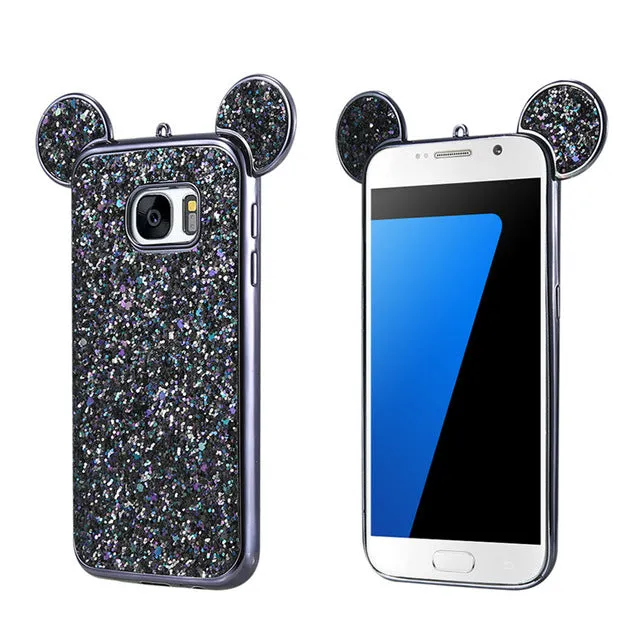 KISSCASE Phone Cases For iPhone 5 5s 6 6s 6 Plus 7 7 Plus Fashion 3D Mickey Mouse Cover Case For Samsung S6 S6 Edge S7 S7 Edge