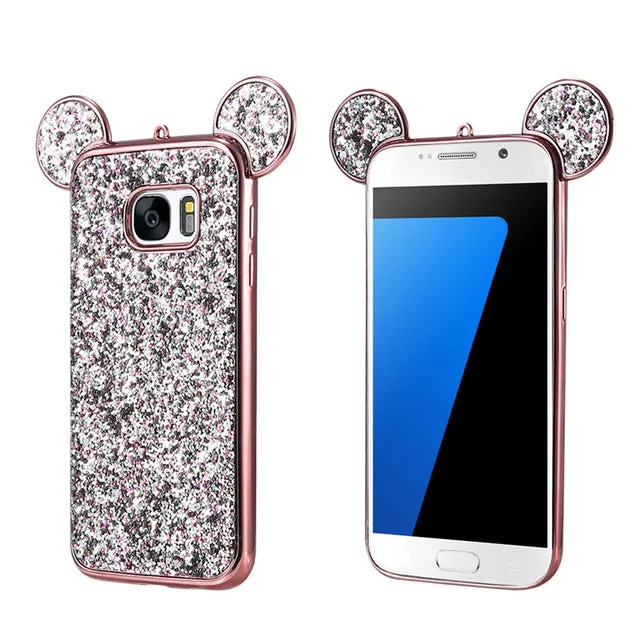 KISSCASE Phone Cases For iPhone 5 5s 6 6s 6 Plus 7 7 Plus Fashion 3D Mickey Mouse Cover Case For Samsung S6 S6 Edge S7 S7 Edge