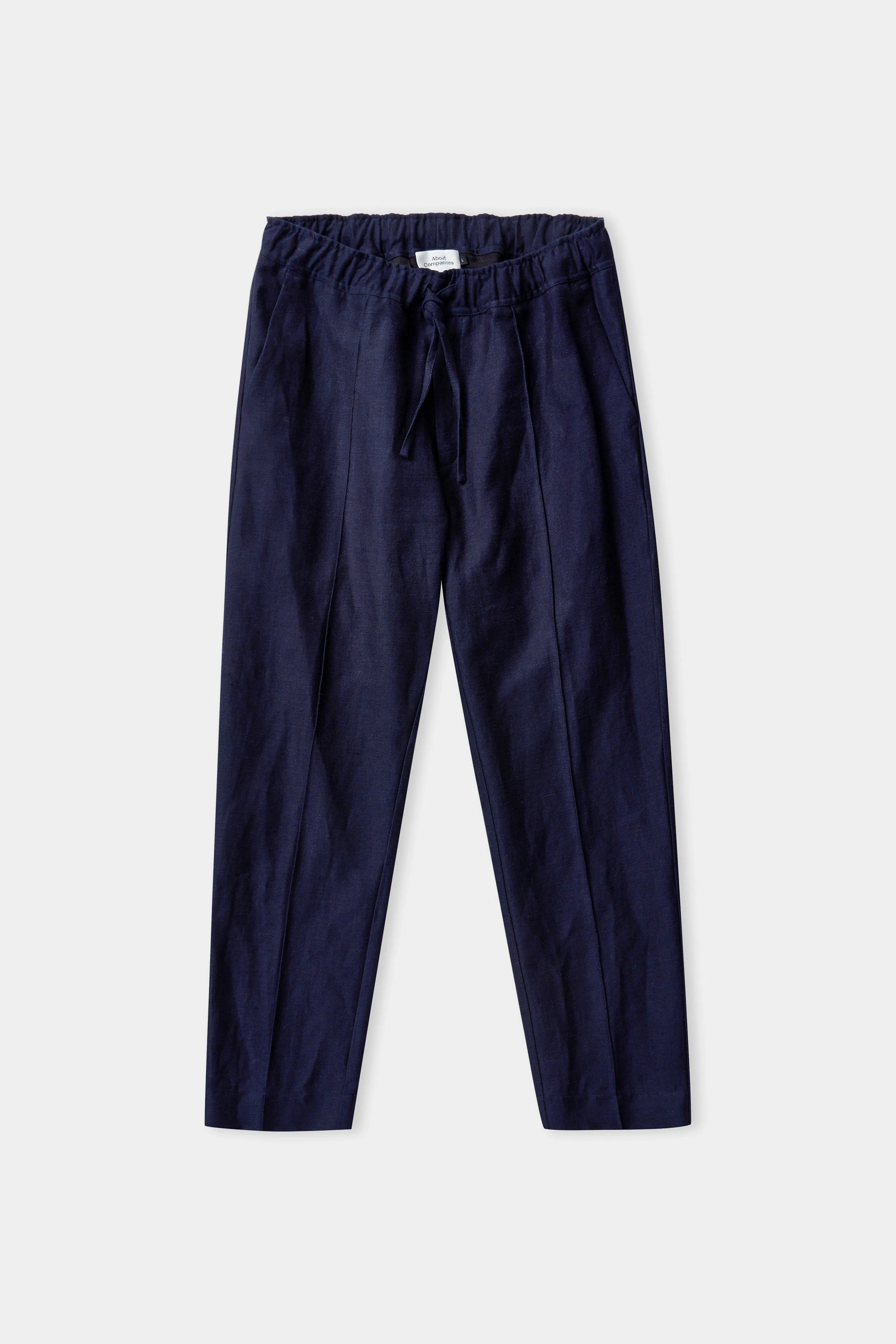 MAX trousers winter linen navy