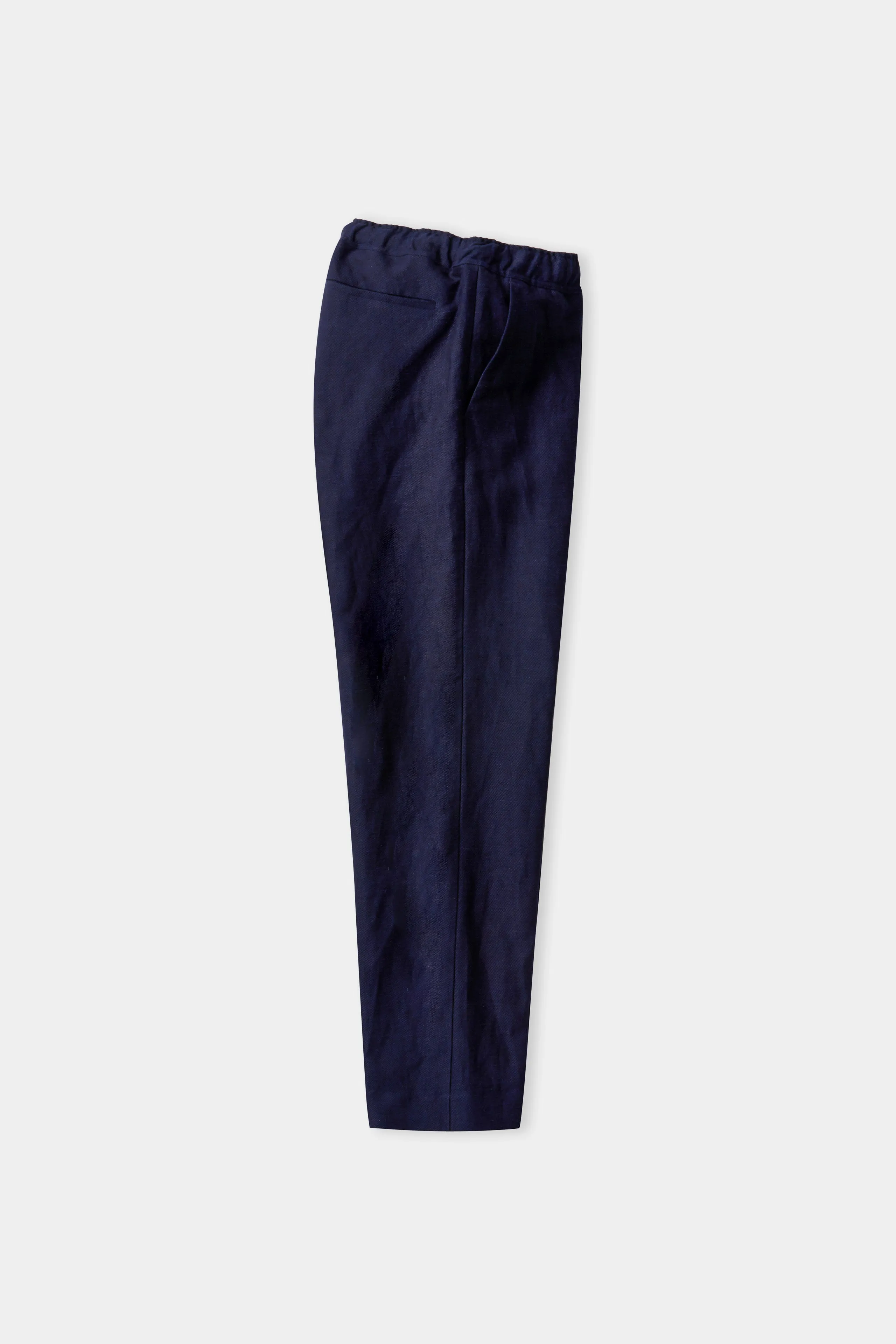 MAX trousers winter linen navy