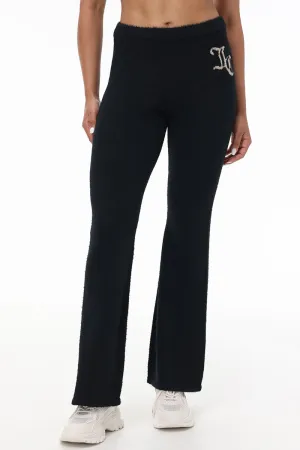 Metallic Eyelash Flared Pant