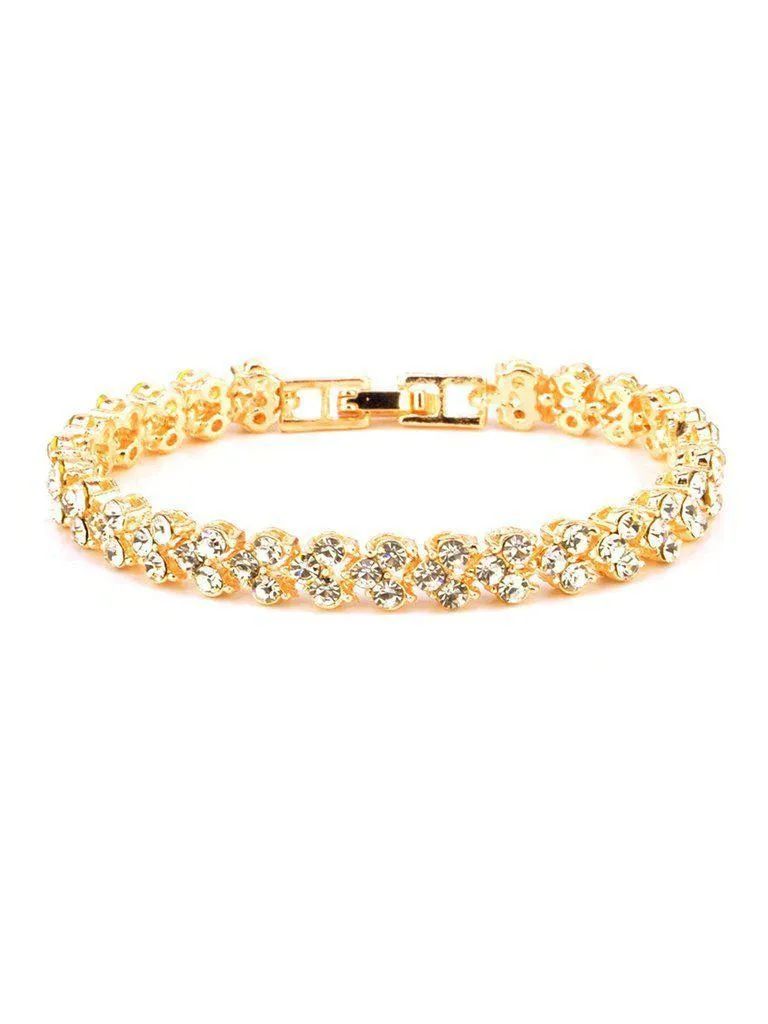 Metallic Rhinestone Bracelet