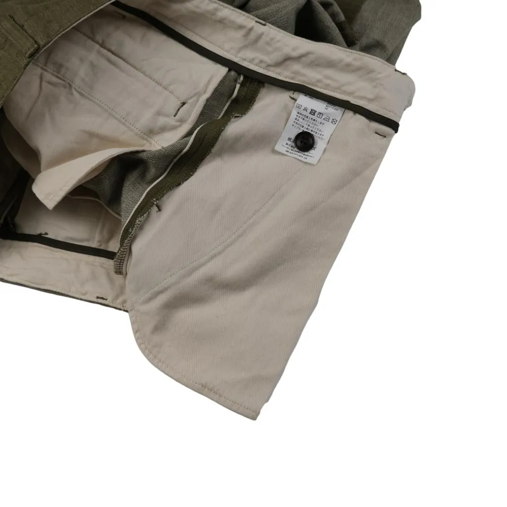 Momotaro 10.5oz. Olive Selvedge Military Pants