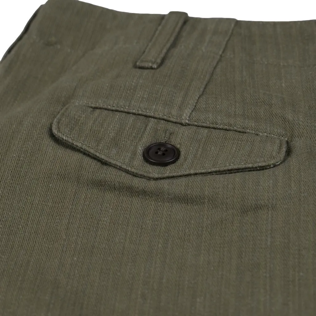 Momotaro 10.5oz. Olive Selvedge Military Pants