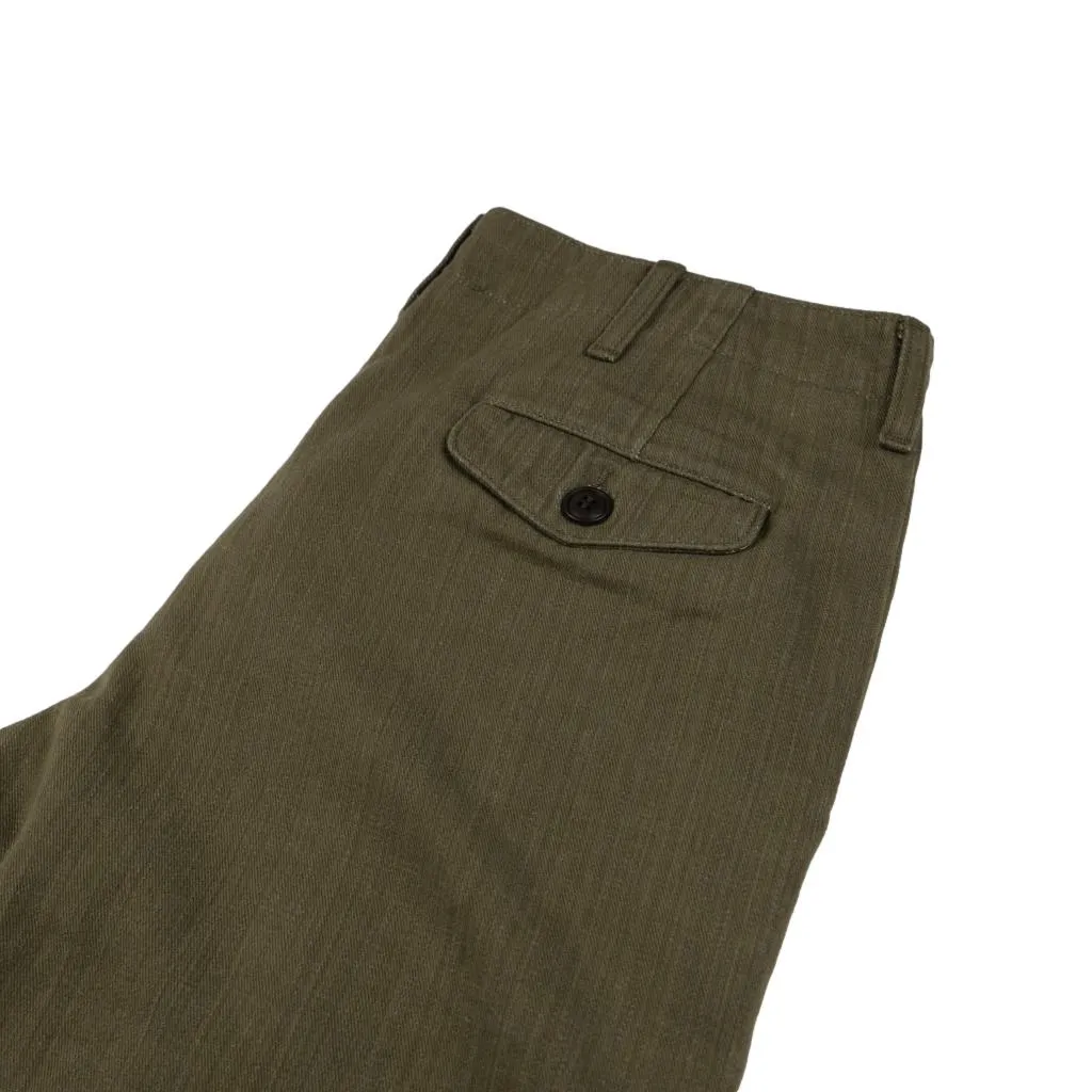 Momotaro 10.5oz. Olive Selvedge Military Pants