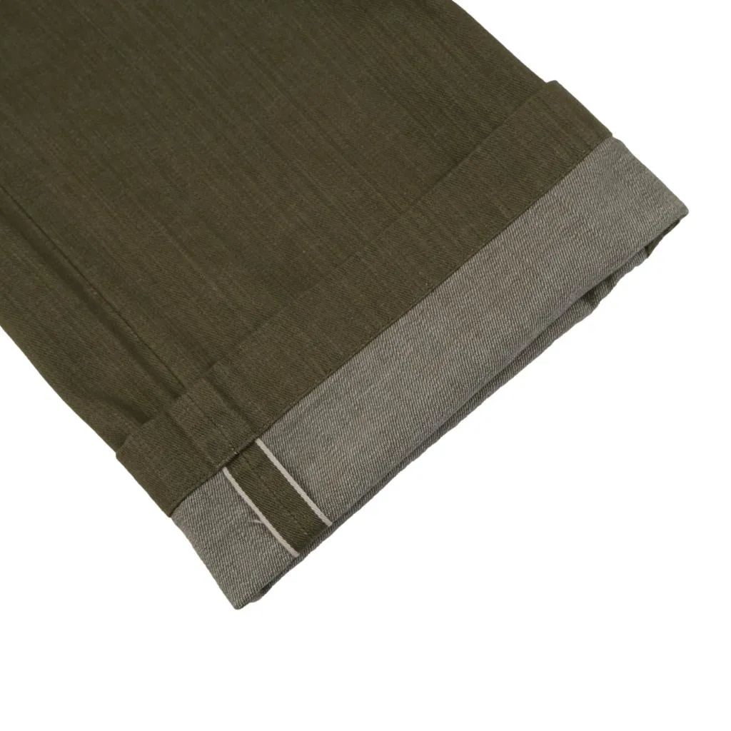 Momotaro 10.5oz. Olive Selvedge Military Pants