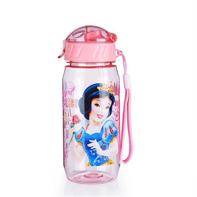 Momy and Angel 400ml Disne Minnie/Mickey Mouse Kid Drinking Bottle Feeding Straw Children Cup Feeding Baby Bottles Water Bottle