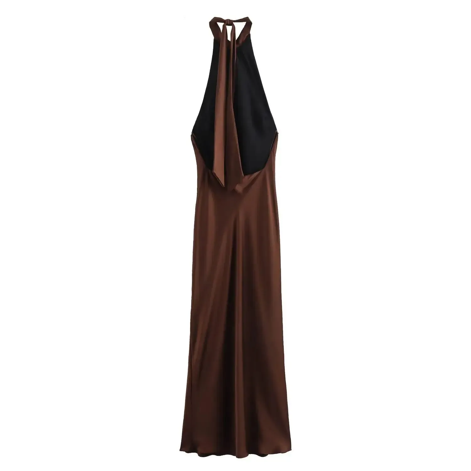 Pre Order:  Sexy Backless Silk Satin Hanging Dress