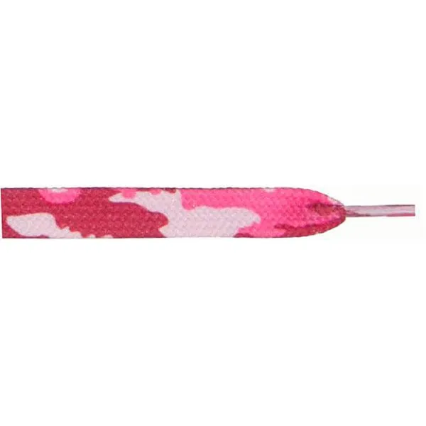 Printed 3/8" Flat Laces - Pink Camouflage (1 Pair Pack) Shoelaces