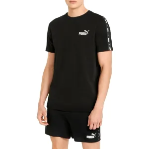 PUMA Men's Essentials Tape Tee in Black