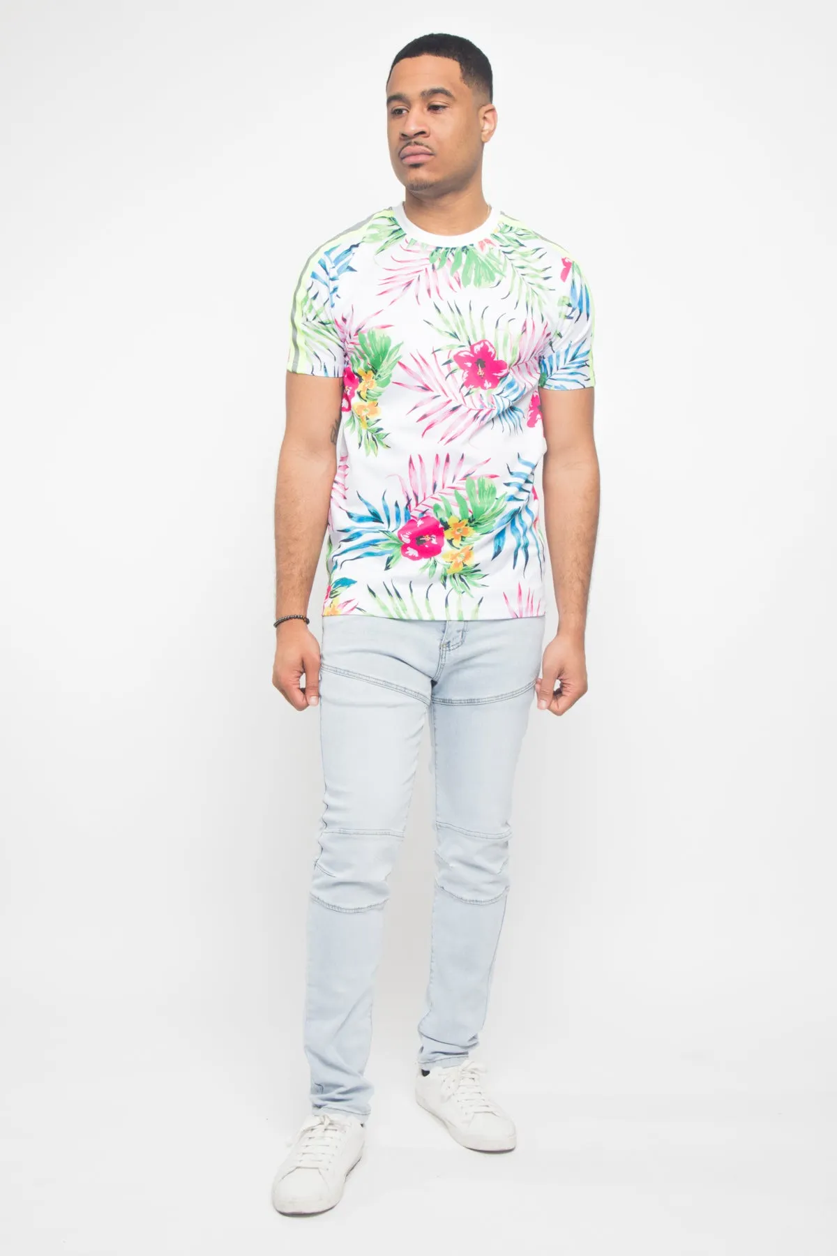 Reflective Neon Floral T-Shirt