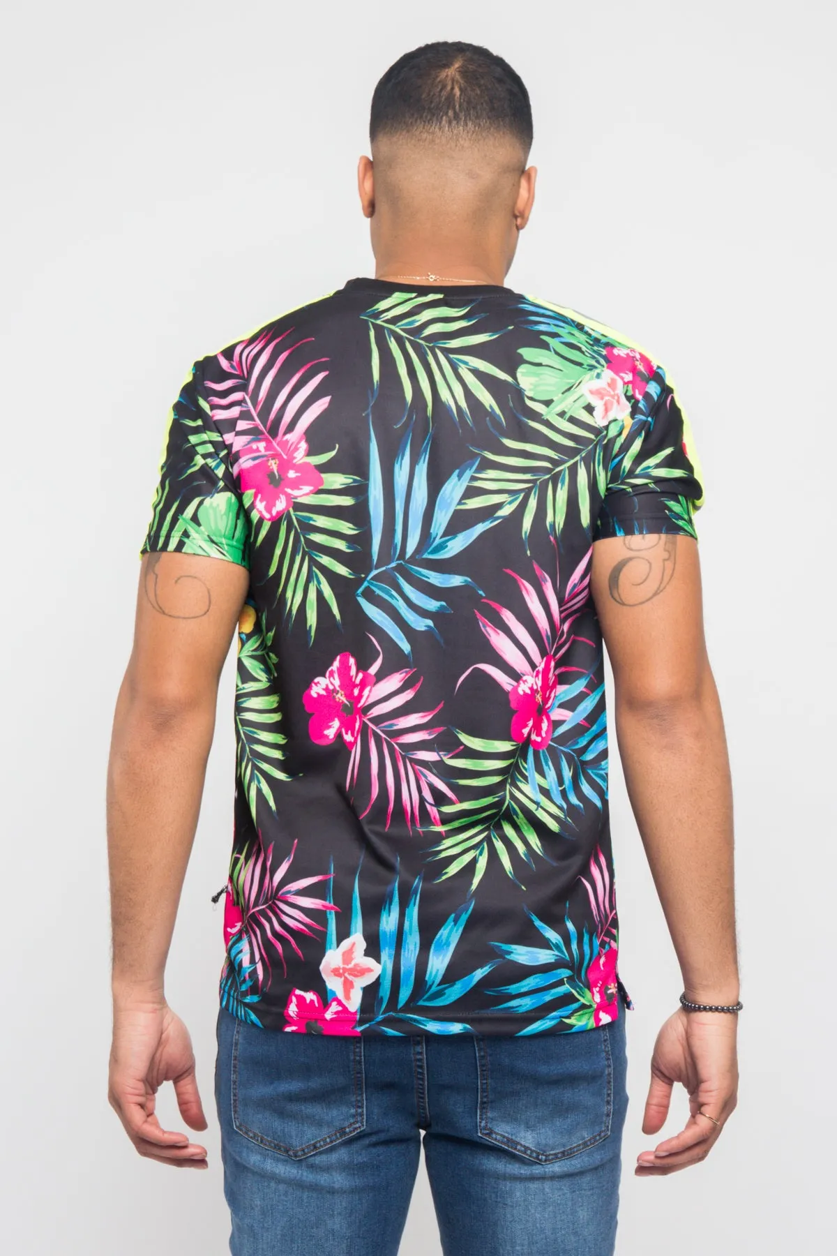 Reflective Neon Floral T-Shirt