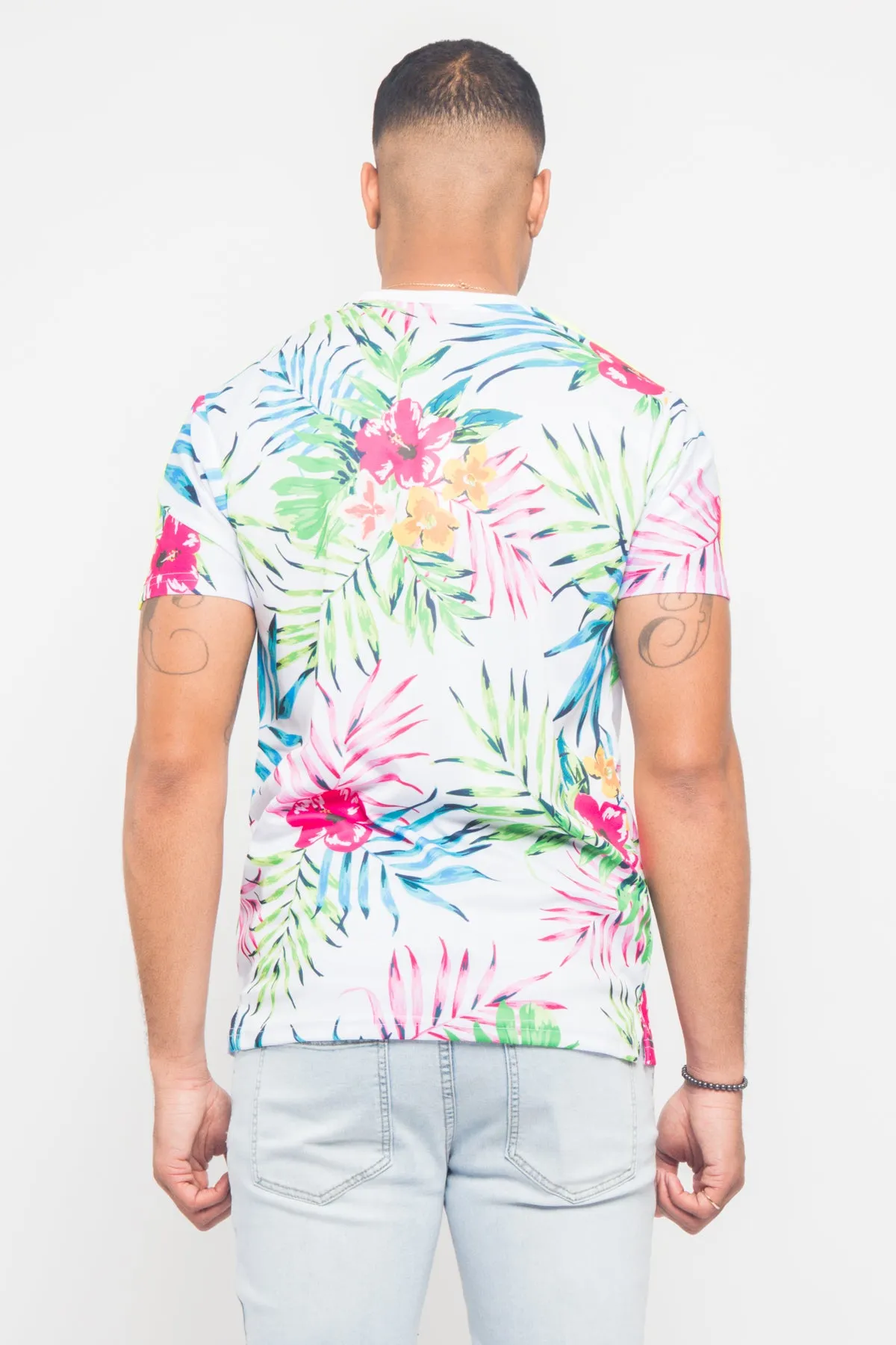 Reflective Neon Floral T-Shirt