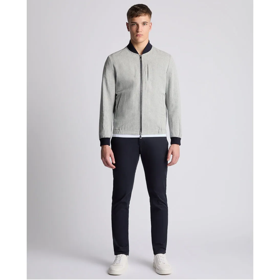 Remus Uomo Cotton & Linen Bomber Jacket Ryland 80492