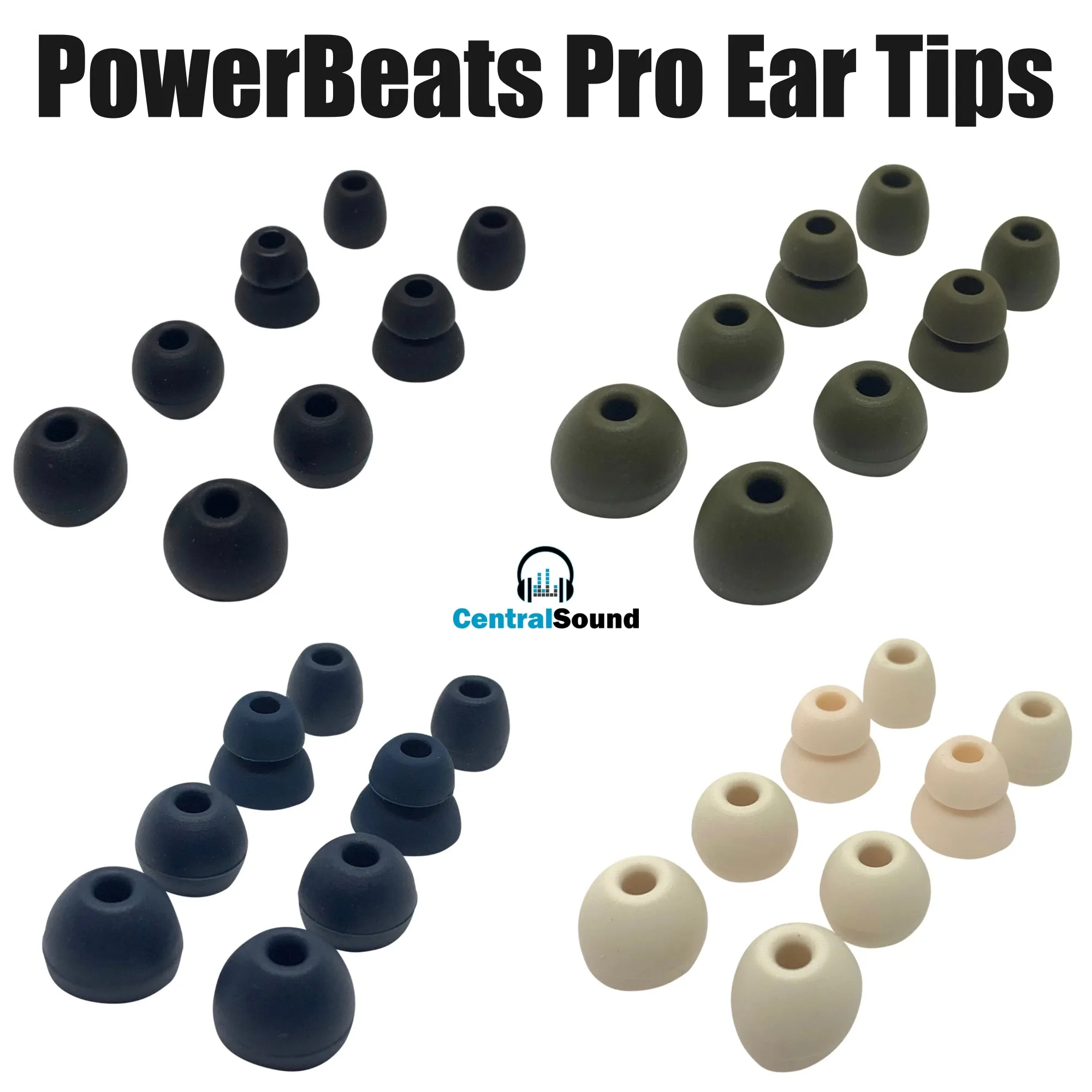 Replacement Ear Buds Tips Earbuds for PowerBeats 1 2 3 Pro Wireless Headphones