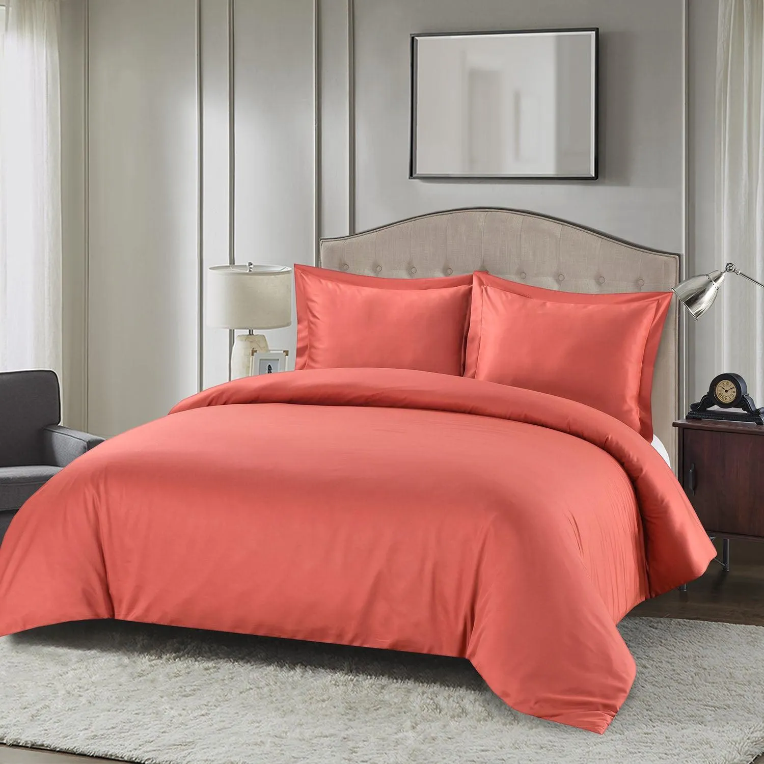 Silky Cotton, Bamboo-Cotton Blended 3-Piece Duvet Cover Set (Hybrid)