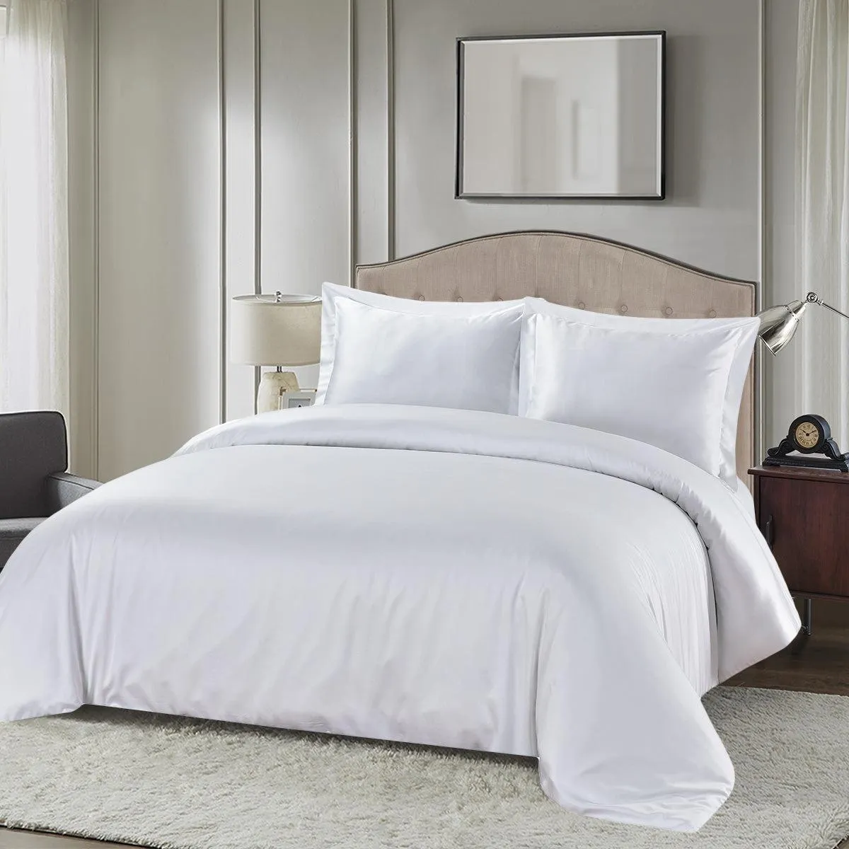 Silky Cotton, Bamboo-Cotton Blended 3-Piece Duvet Cover Set (Hybrid)