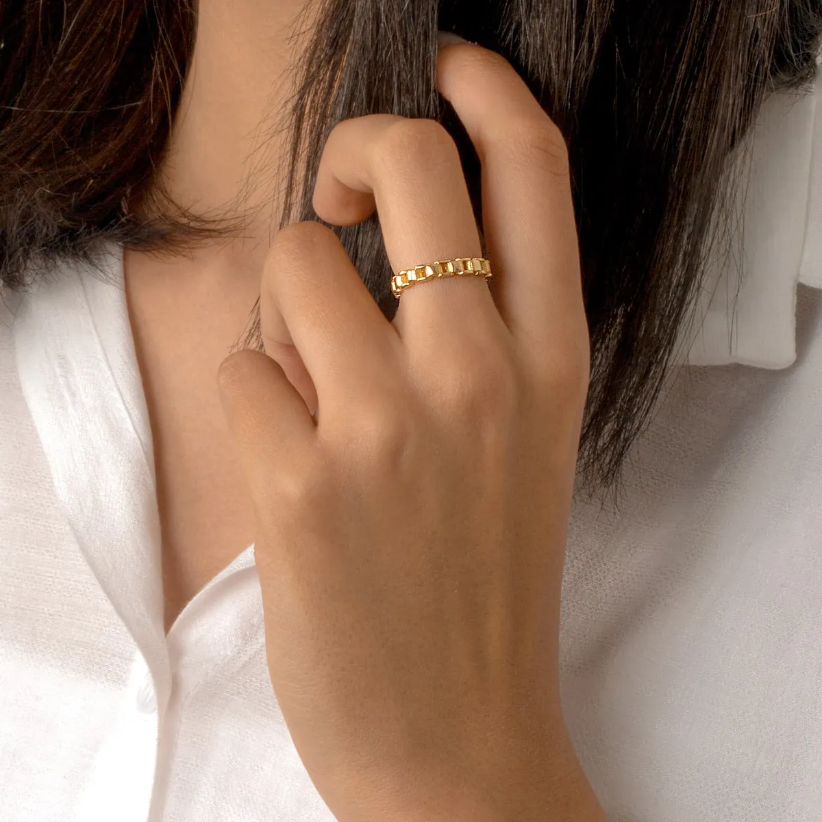 Slim Chain shape Ring