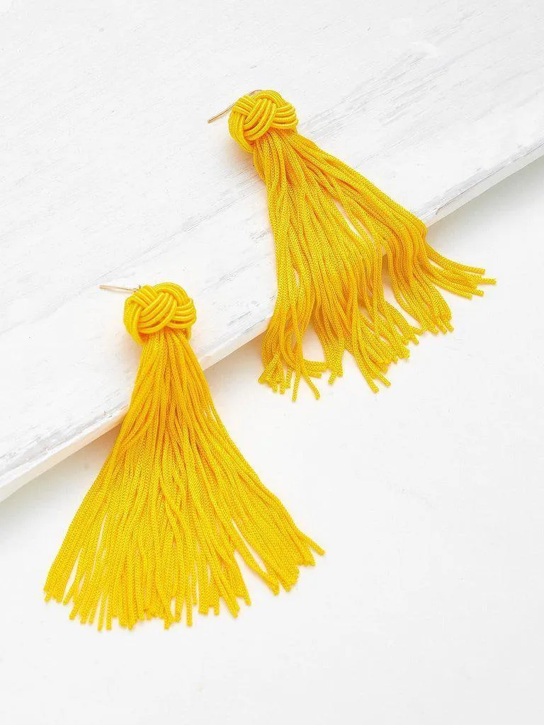 Statement Tassel Drop Earrings