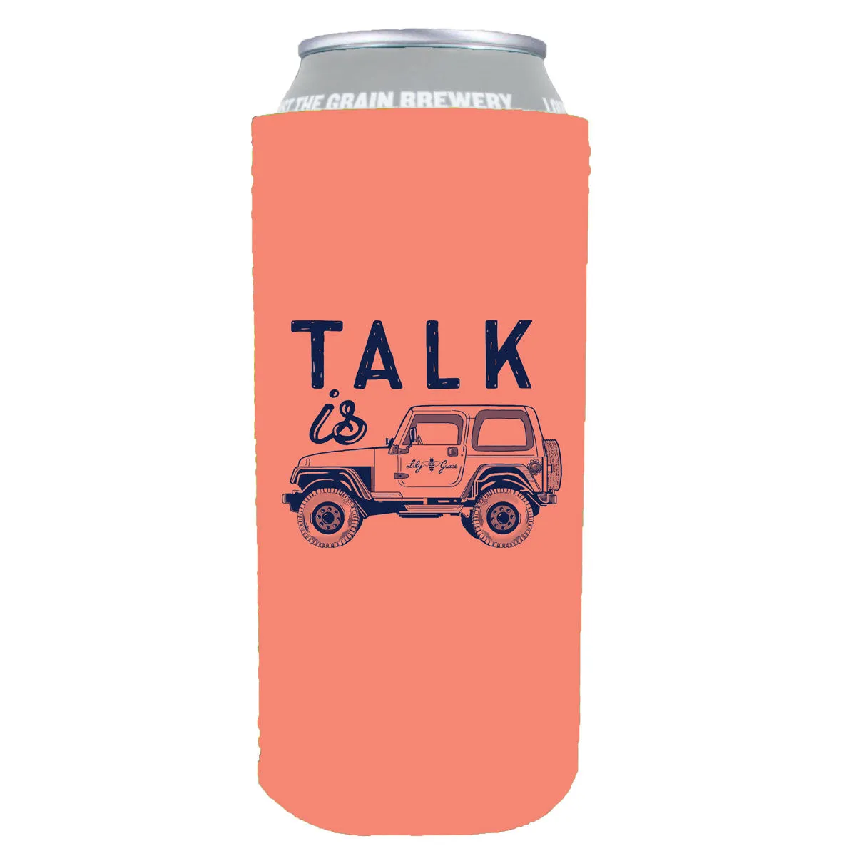 Talk Is Jeep Slim Koozie