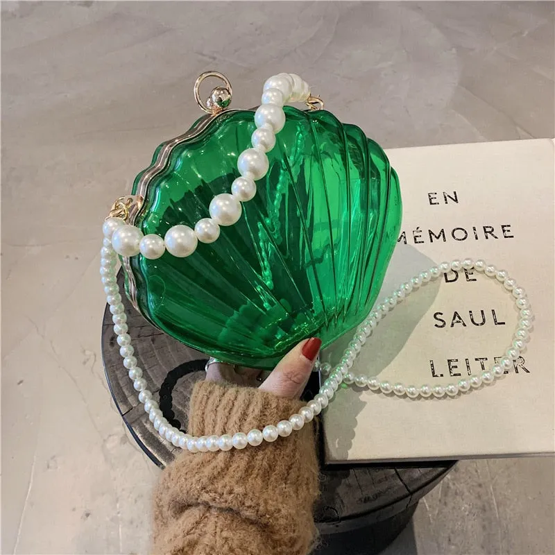 TEEK - Transparent Shell Pearl Handbag