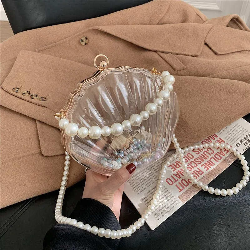 TEEK - Transparent Shell Pearl Handbag