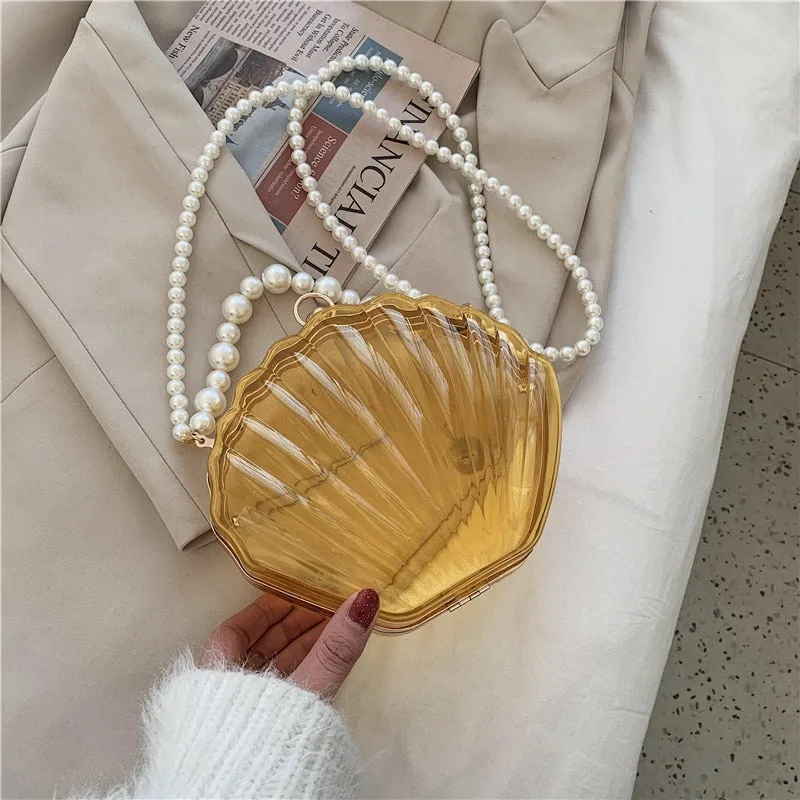 TEEK - Transparent Shell Pearl Handbag