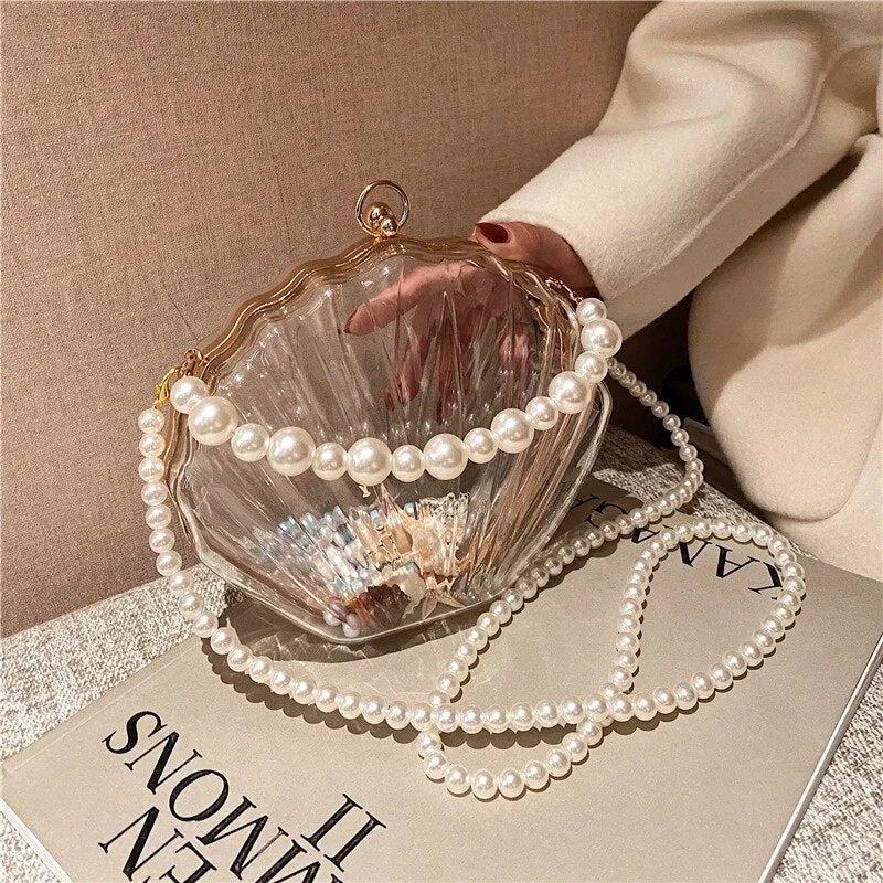 TEEK - Transparent Shell Pearl Handbag