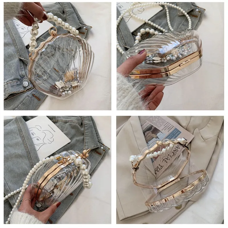 TEEK - Transparent Shell Pearl Handbag