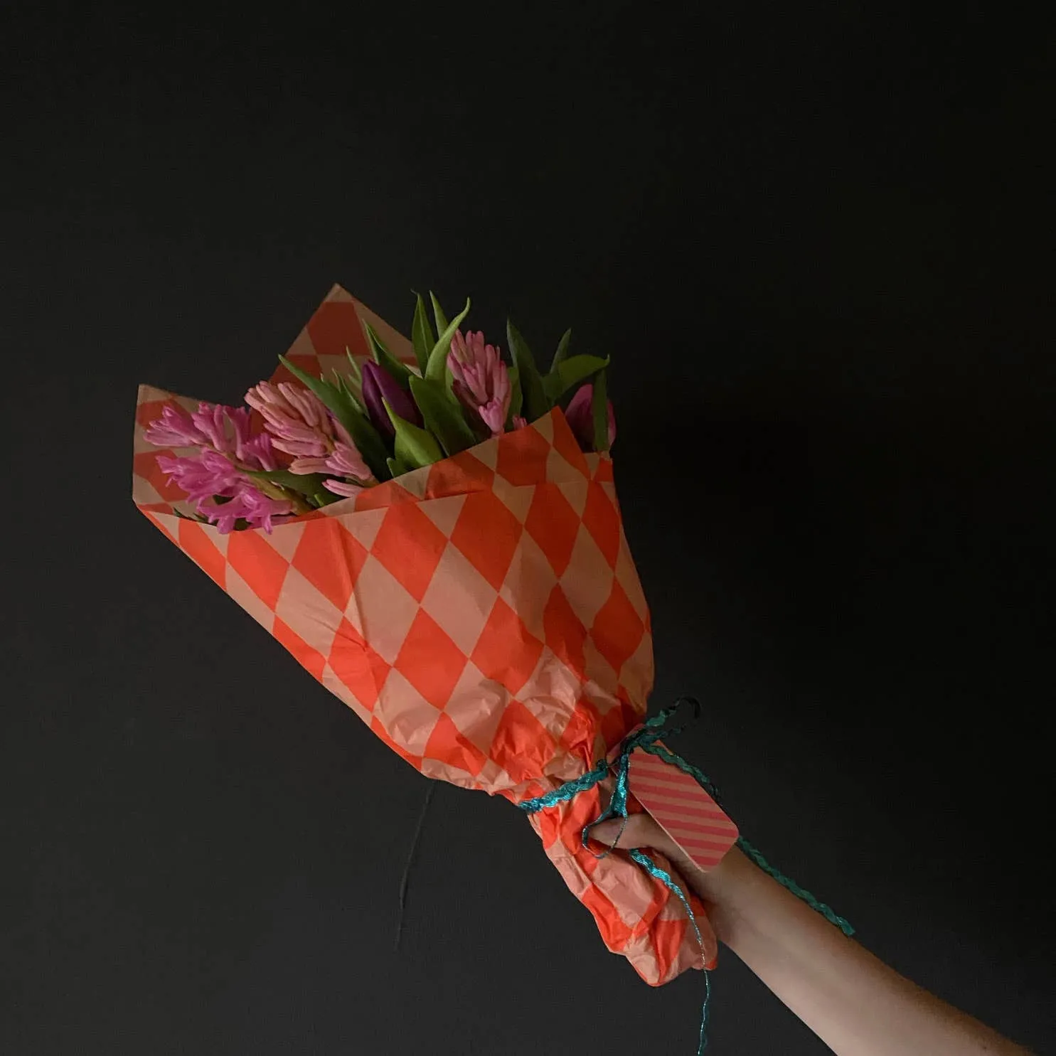 Tissue Paper Diamond - Orange & Peach