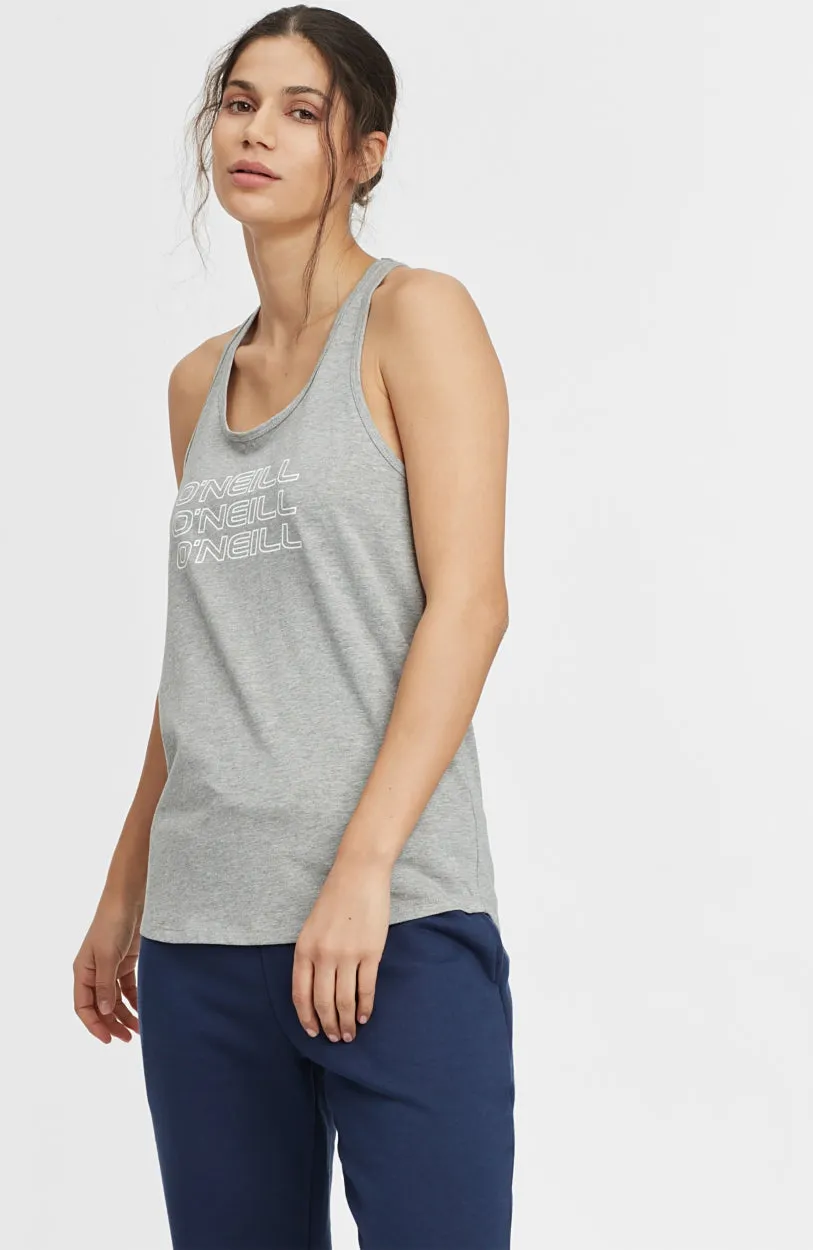 Triple Stack Racer Tanktop | Silver Melee -A