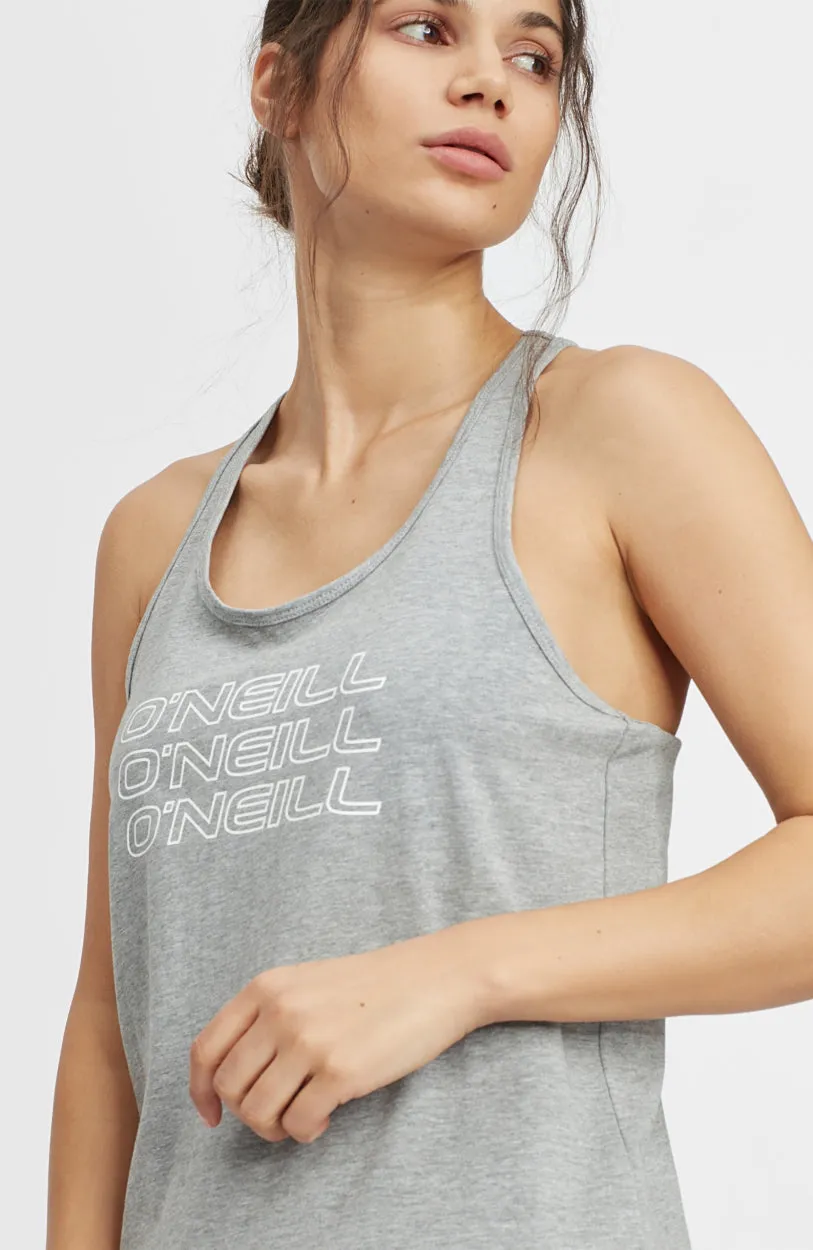 Triple Stack Racer Tanktop | Silver Melee -A