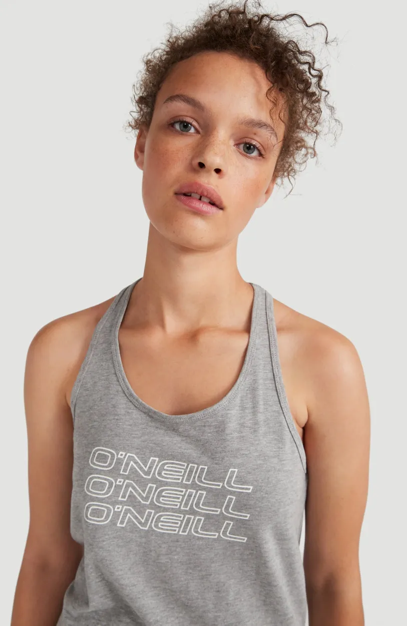 Triple Stack Racer Tanktop | Silver Melee -A