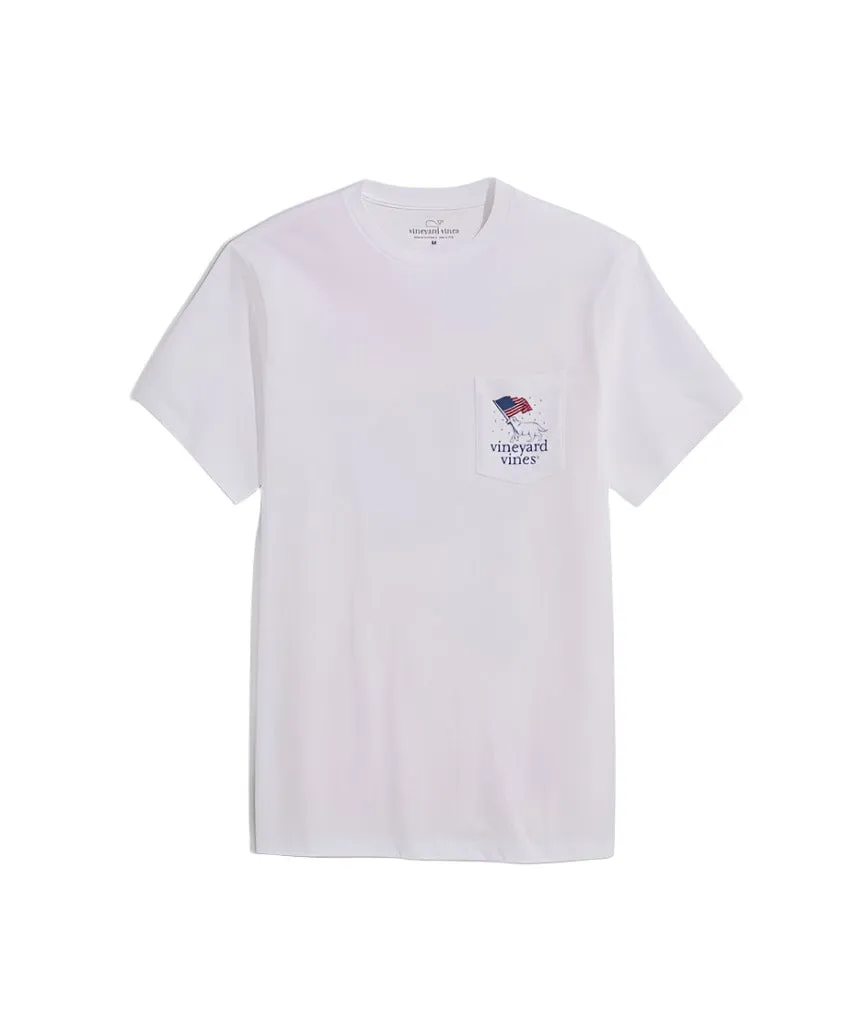 Vineyard Vines Mens Americana Dog Short Sleeve Pocket T-Shirt