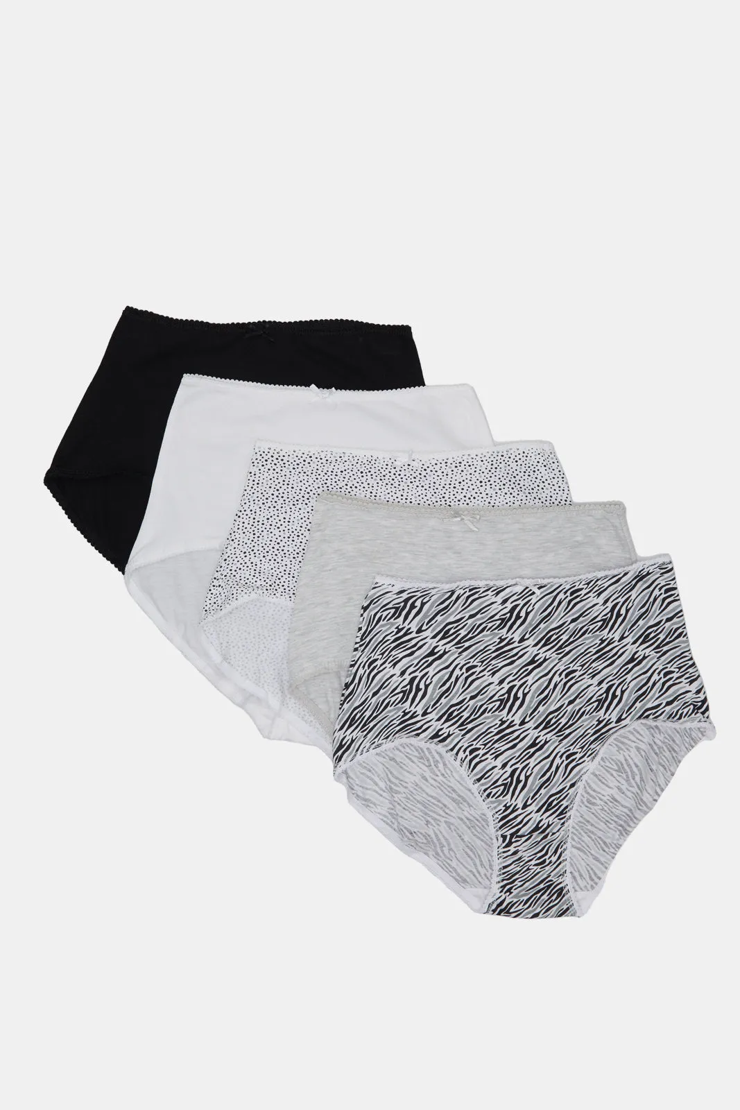 Women Assorted Printed  Full Brief Set (Pack of 5)