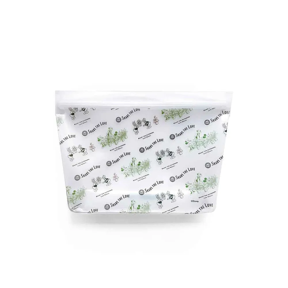 Zippies Lab Mickey Hello Green World Reusable Standup Bag 3's