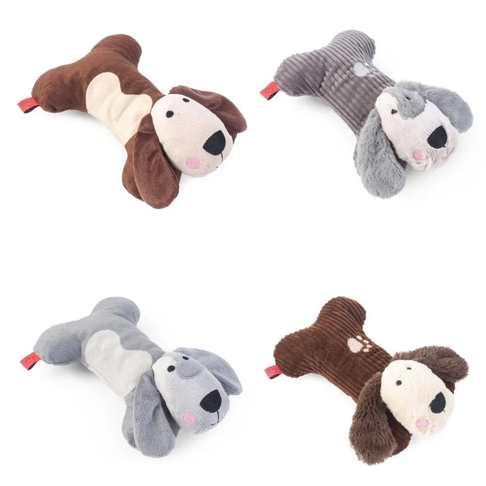 Zoon 22cm Sausage Doggie Squeaky Soft Dog Toy (Choice of 4)